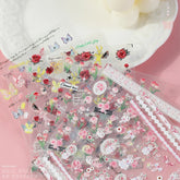 Butterfly Nail Art Sticker With Adhesive Nail Glitter Sticker Decorations Decals Home DIY Nail Tips Decorated Tools